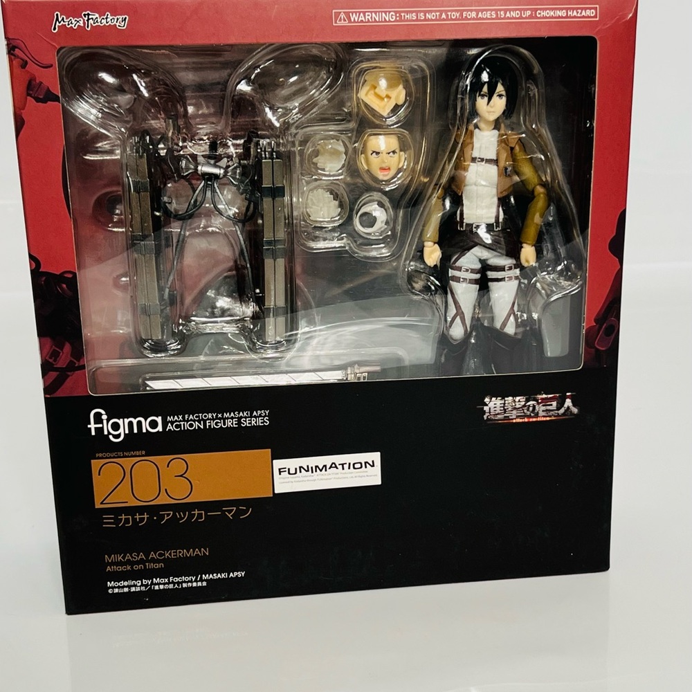 🌻SOLD🌻Figma 203 Mikasa Ackerman Action Figure the Anime Series Attack on Titan